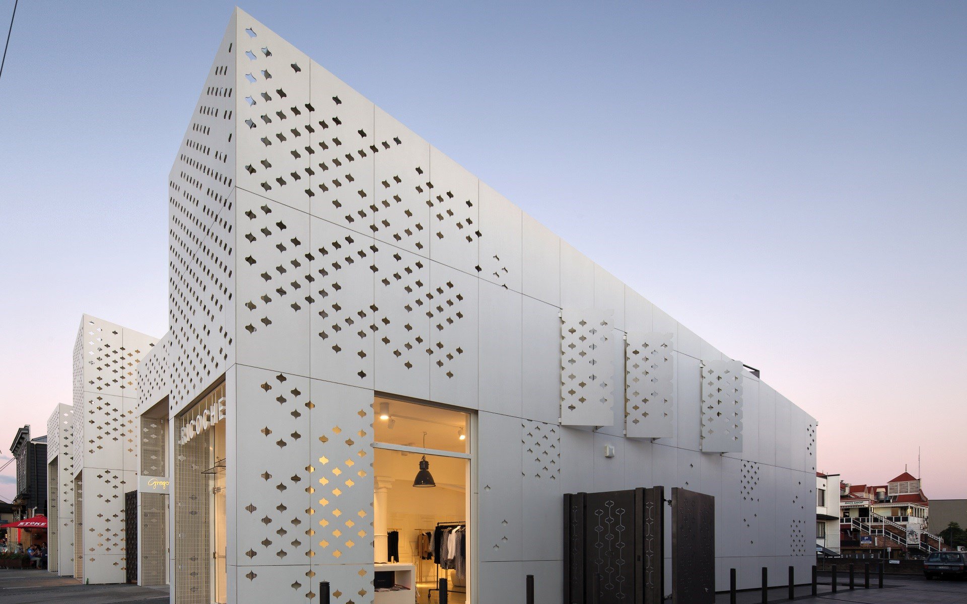 Aluminum, facade, 